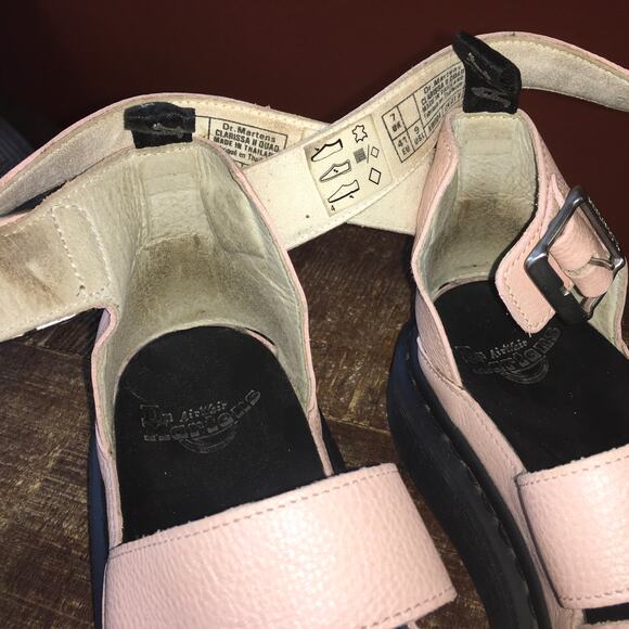 Dr Martens Clarissa II Quad Metallic Leather Shoe Womens 9 Light Pink Sandal - Picture 11 of 11